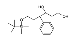 (4S)-6-[tert-butyl(dimethyl)silyl]oxy-4-phenylhexane-1,3-diol结构式