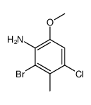 2-bromo-4-chloro-6-methoxy-3-methylaniline结构式