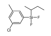 butan-2-yl-(3-chloro-5-methylphenyl)-difluorosilane Structure