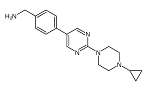 [4-[2-(4-cyclopropylpiperazin-1-yl)pyrimidin-5-yl]phenyl]methanamine Structure