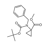 methyl 1-[benzyl(tert-butoxycarbonyl)amino]cyclopropanecarboxylate结构式