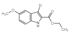 1h-indole-2-carboxylic acid, 3-bromo-5-methoxy-, ethyl ester Structure
