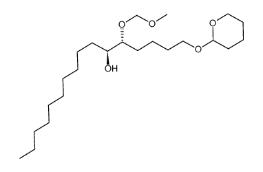(5R,6S)-5-(methoxymethoxy)-1-(tetrahydro-2H-2-pyranyloxy)hexadecan-6-ol Structure