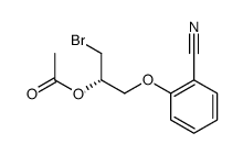 (S)-(+)-2-acetyloxy-1-bromo-3-(2-cyanophenoxy)propane Structure
