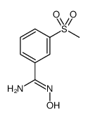 N'-hydroxy-3-(methylsulfonyl)benzenecarboximidamide Structure