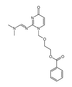 2-((2-(((dimethylamino)methylene)amino)-1,4-dihydro-4-oxo-1-pyrimidinyl)methoxy)ethyl benzoate Structure