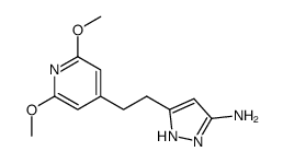 5-(2-(2,6-dimethoxypyridin-4-yl)ethyl)-1H-pyrazol-3-amine结构式