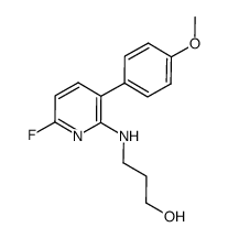 2-(3''-hydroxypropyl)amino-6-fluoro-3-(4'-methoxyphenyl)pyridine结构式