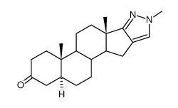 1'-methyl-1'H-androstano[17,16-c]pyrazol-3-one Structure
