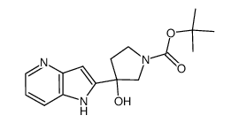 3-hydroxy-3-(1H-pyrrolo[3,2-b]pyridin-2-yl)pyrrolidine-1-carboxylic acid t-butyl ester Structure