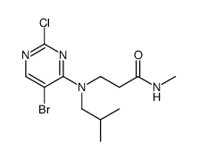 3-[(5-bromo-2-chloro-pyrimidin-4-yl)-(2-methylpropyl)amino]-N-methyl-propanamide Structure