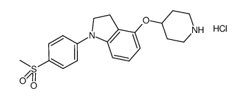 1-[4-(methylsulfonyl)phenyl]-4-(4-piperidinyloxy)-2,3-dihydro-1H-indole hydrochloride Structure