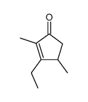 3-ethyl-2,4-dimethyl-cyclopent-2-enone Structure