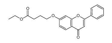 ethyl 4-[(4-oxo-4H-1-benzopyran-2-phenyl-7-yl)oxy]butyrate结构式