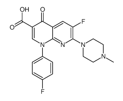 6-fluoro-1-(4-fluorophenyl)-7-(4-methylpiperazin-1-yl)-4-oxo-1,8-naphthyridine-3-carboxylic acid Structure