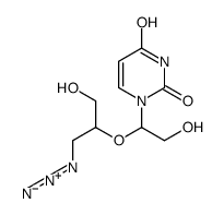 1-[1-(1-azido-3-hydroxypropan-2-yl)oxy-2-hydroxyethyl]pyrimidine-2,4-dione Structure