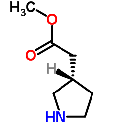 (S)-Methyl 2-(pyrrolidin-3-yl)acetate结构式