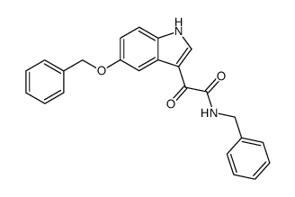 N,5-Dibenzyl-5-hydroxy-indole-3-glyoxylamide结构式