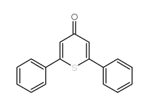 2,6-二苯基-4H-噻喃-4-酮结构式