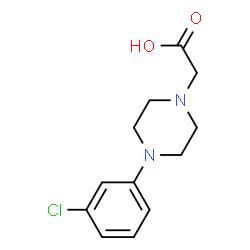 2-[4-(3-chlorophenyl)piperazin-1-yl]acetic acid结构式