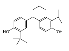 2-tert-butyl-4-[1-(3-tert-butyl-4-hydroxyphenyl)butyl]phenol结构式