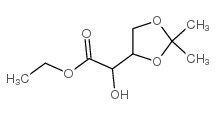 (2,2-二甲基-[1,3]二氧杂烷-4-基)-羟基乙酸乙酯结构式