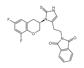 (R)-2-{2-[3--(6,8-difluorochroman-3-yl)-2-thioxo-2,3-dihydro-1H-imidazol-4-yl]ethyl}isoindole-1,3-dione Structure