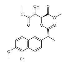(2S,3R)-dimethyl 2-(((S)-2-(5-bromo-6-methoxynaphthalen-2-yl)propanoyl)oxy)-3-hydroxysuccinate Structure