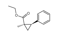 ethyl 2-phenyl-1-methyl-cyclopropane-1-carboxylate结构式