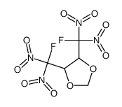 4,5-bis[fluoro(dinitro)methyl]-1,3-dioxolane结构式