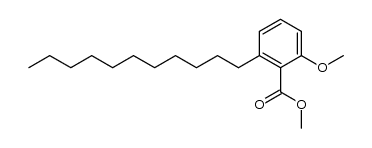 methyl 2-methoxy-6-undecyl benzoate结构式