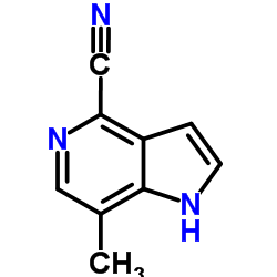 1H-Pyrrolo[3,2-c]pyridine-4-carbonitrile, 7-Methyl-结构式
