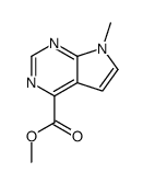 methyl 7-methylpyrrolo[2,3-d]pyrimidine-4-carboxylate结构式