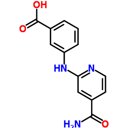 3-[(4-Carbamoyl-2-pyridinyl)amino]benzoic acid结构式