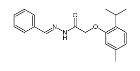 2-isopropyl-5-methylphenoxy-N-benzalamino acetamide Structure