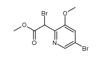 methyl 2-bromo-2-(5-bromo-3-methoxypyridin-2-yl)acetate结构式