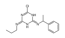 6-chloro-2-N-(1-phenylethyl)-4-N-propyl-1,3,5-triazine-2,4-diamine结构式