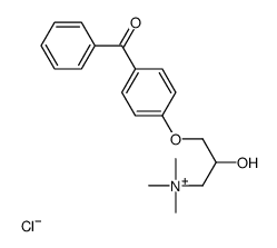 [3-(4-benzoylphenoxy)-2-hydroxypropyl]-trimethylazanium,chloride Structure