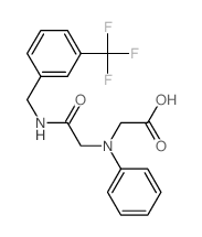 [(2-Oxo-2-{[3-(trifluoromethyl)benzyl]amino}-ethyl)(phenyl)amino]acetic acid Structure