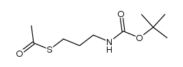 N-tert-butyloxycarbonyl-N-(3-(acetylthio)propyl)amine结构式