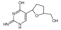 2-amino-5-[(2R,5S)-5-(hydroxymethyl)oxolan-2-yl]-1H-pyrimidin-6-one Structure