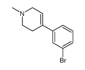 4-(3-bromophenyl)-1-methyl-3,6-dihydro-2H-pyridine结构式