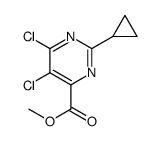 Methyl 5,6-dichloro-2-cyclopropyl-4-pyrimidinecarboxylate结构式