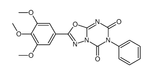 6-phenyl-2-(3,4,5-trimethoxyphenyl)-[1,3,4]oxadiazolo[3,2-a][1,3,5]triazine-5,7-dione Structure