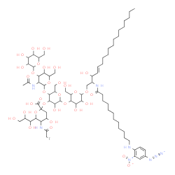 12-((4-azido-2-nitrophenyl)amino)dodecanoyl-GM1 structure