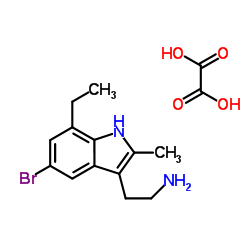 2-(5-Bromo-7-ethyl-2-methyl-1H-indol-3-yl)ethanamine ethanedioate (1:1)结构式