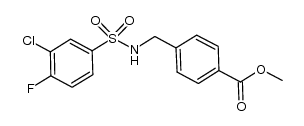 methyl 4-[(3-chloro-4-fluoro-phenylsulfonamido)methyl]benzoate结构式