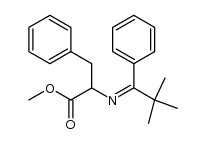 methyl 2-((2,2-dimethyl-1-phenylpropylidene)amino)-3-phenylpropanoate结构式