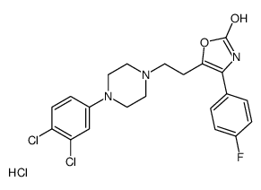 5-[2-[4-(3,4-dichlorophenyl)piperazin-1-yl]ethyl]-4-(4-fluorophenyl)-3H-1,3-oxazol-2-one,hydrochloride Structure