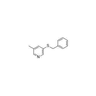 3-Methyl-5-[(phenylmethyl)thio]pyridine Structure